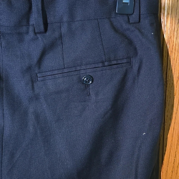 Savane Flat Front Straight Leg Black Dress Pants Men's Washable size 32X30 - Picture 7 of 13